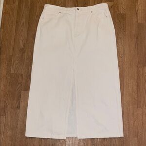 Madewell Ivory Denim Skirt